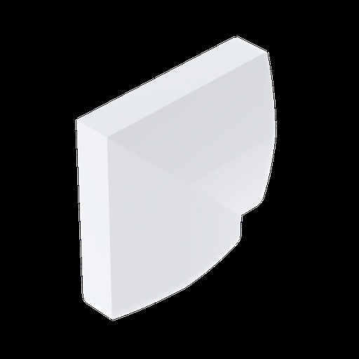 [OBO6131028] Angle plat ATRIANE 22x74 9010 ATR AP7422 blc/92x92x22/ASA